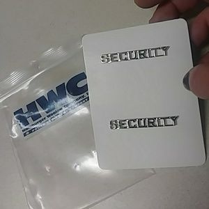 Brand new in package silver "SECURITY" pins